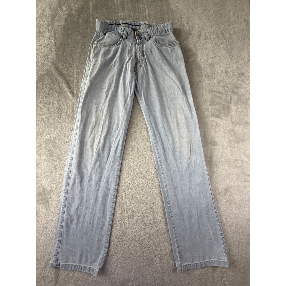 Ermenegildo Zegna Jeans Mens 30 Light Blue Italy Straight Leg Denim Luxury